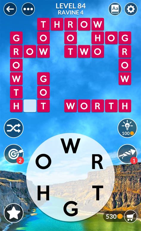 lv 84|wordscapes ravine 4 cheats.